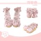 Sheep Puff Cream Satin Platform Shoes(Reservation/5 Colours/Full Payment Without Shipping)